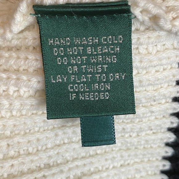 Lauren Ralph Lauren Longline Duster Cardigan Sz L Black Stripes Quiet Luxury - Picture 13 of 14